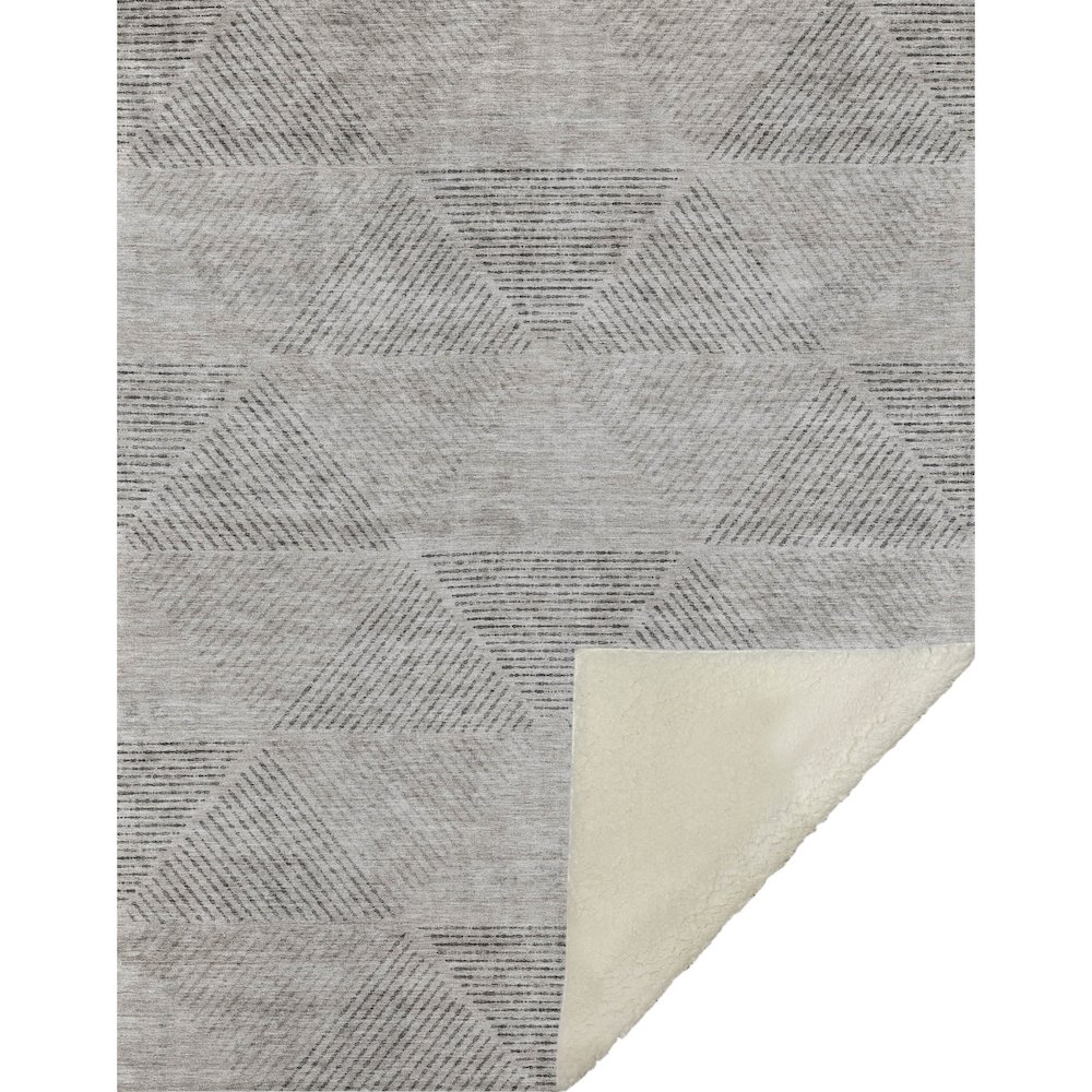 Premium Machine Washable ASB777 Taupe 50" x 70" Sherpa Throw Blanket. Picture 1