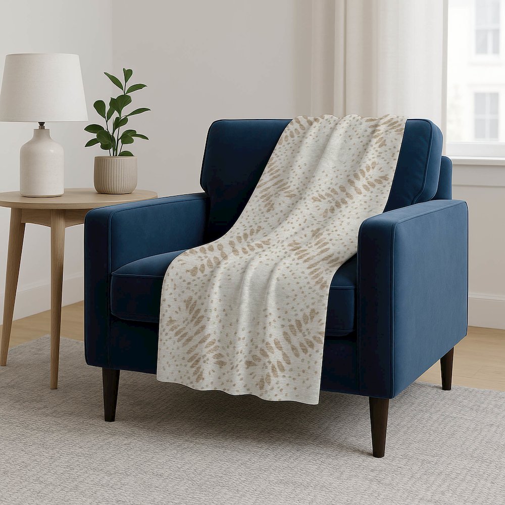 Premium Machine Washable ASB778 Beige 50" x 70" Sherpa Throw Blanket. Picture 5
