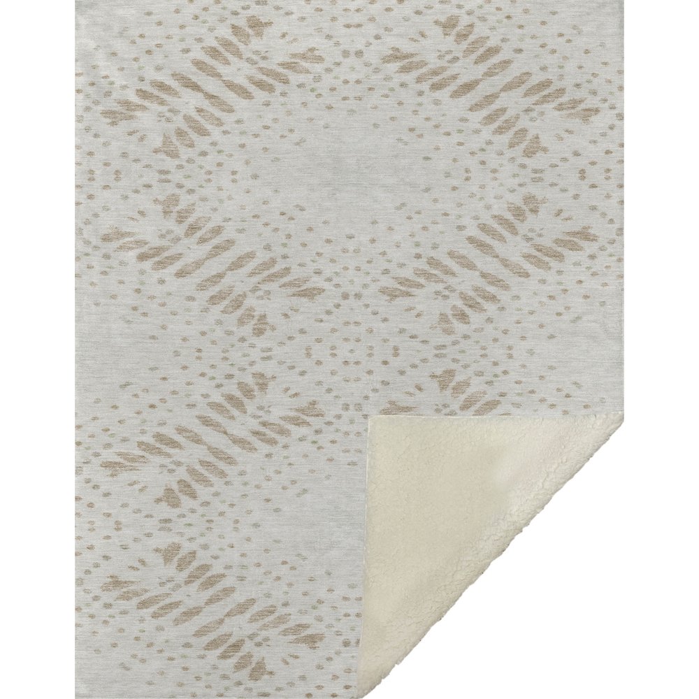Premium Machine Washable ASB778 Beige 50" x 70" Sherpa Throw Blanket. Picture 1