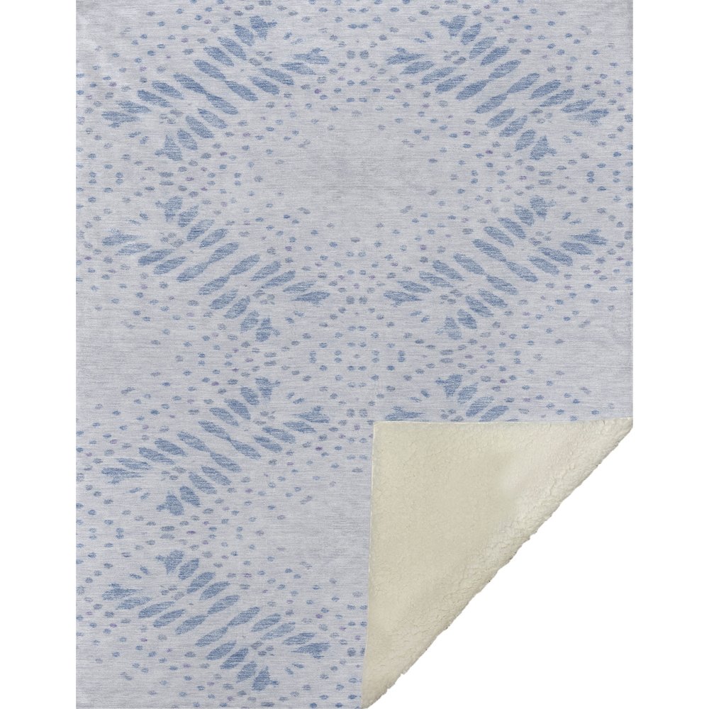 Premium Machine Washable ASB778 Blue 50" x 70" Sherpa Throw Blanket. Picture 1