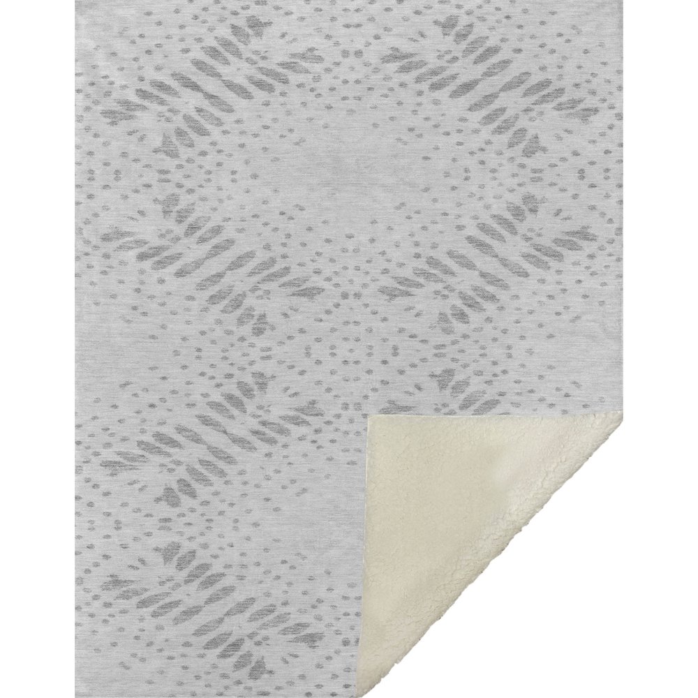 Premium Machine Washable ASB778 Gray 50" x 70" Sherpa Throw Blanket. Picture 1