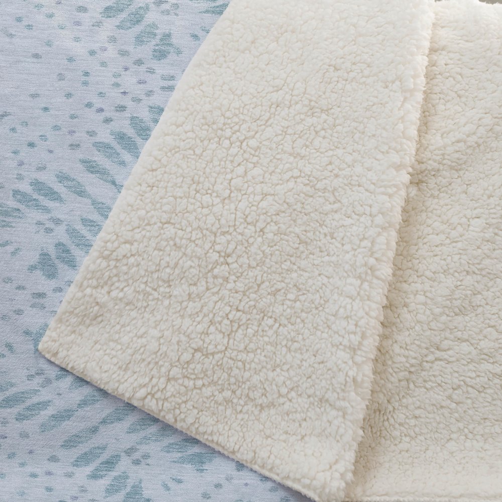 Premium Machine Washable ASB778 Teal 50" x 70" Sherpa Throw Blanket. Picture 2