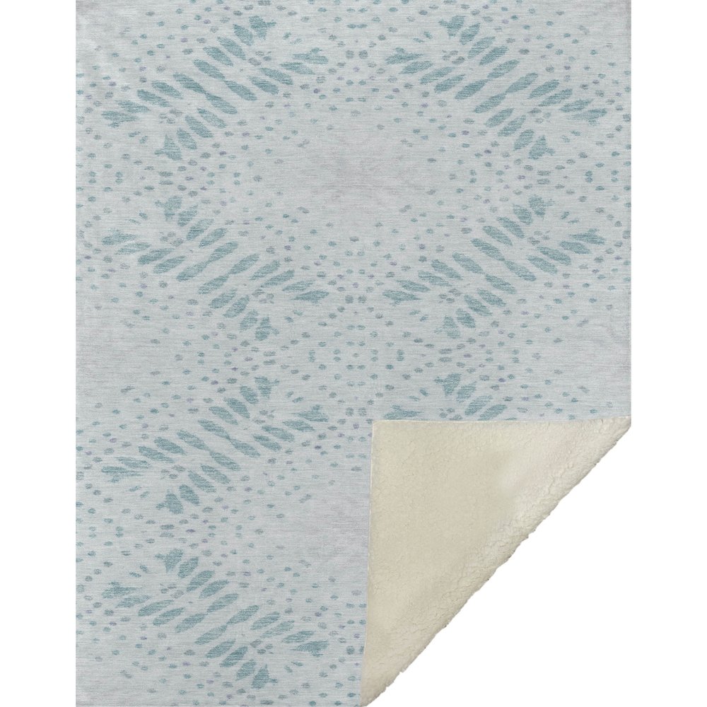 Premium Machine Washable ASB778 Teal 50" x 70" Sherpa Throw Blanket. Picture 1