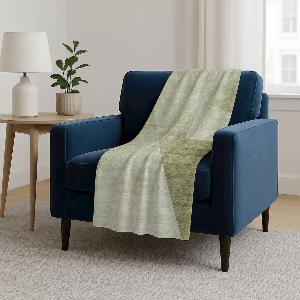 Premium Machine Washable ASB779 Sage 50" x 70" Sherpa Throw Blanket. Picture 5
