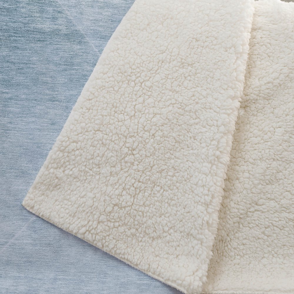 Premium Machine Washable ASB779 Teal 50" x 70" Sherpa Throw Blanket. Picture 2