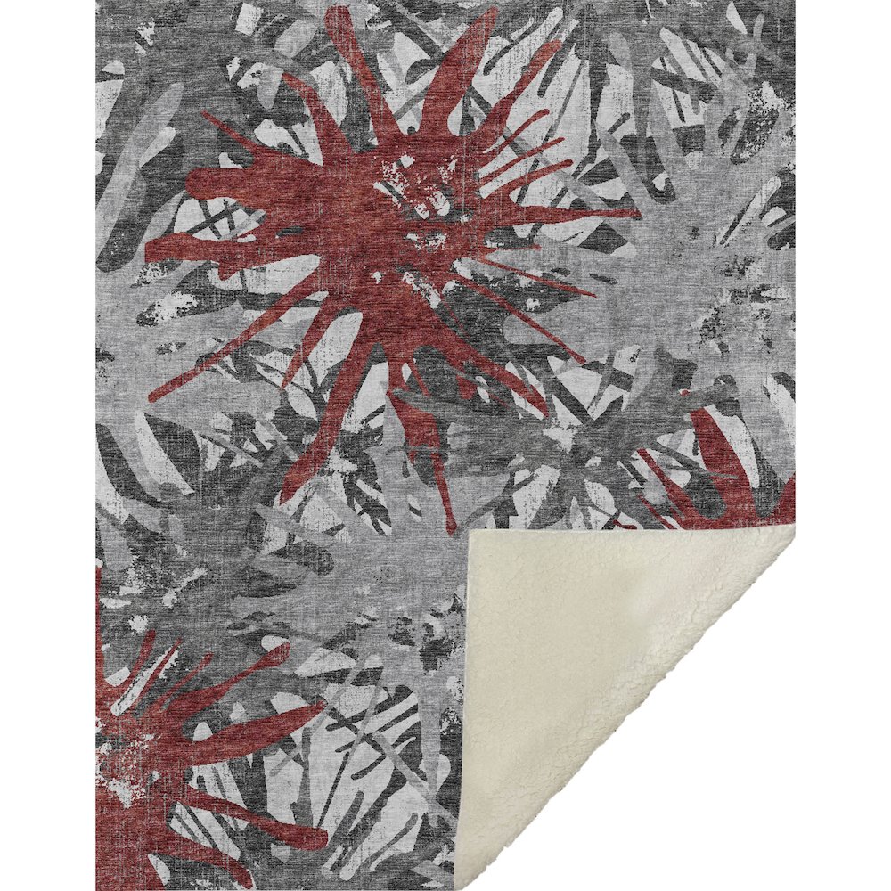 Premium Machine Washable ASB77 Red 50" x 70" Sherpa Throw Blanket. Picture 1