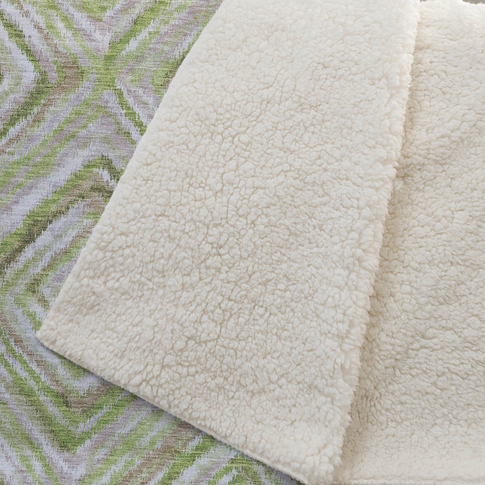 Premium Machine Washable ASB780 Green 50" x 70" Sherpa Throw Blanket. Picture 2