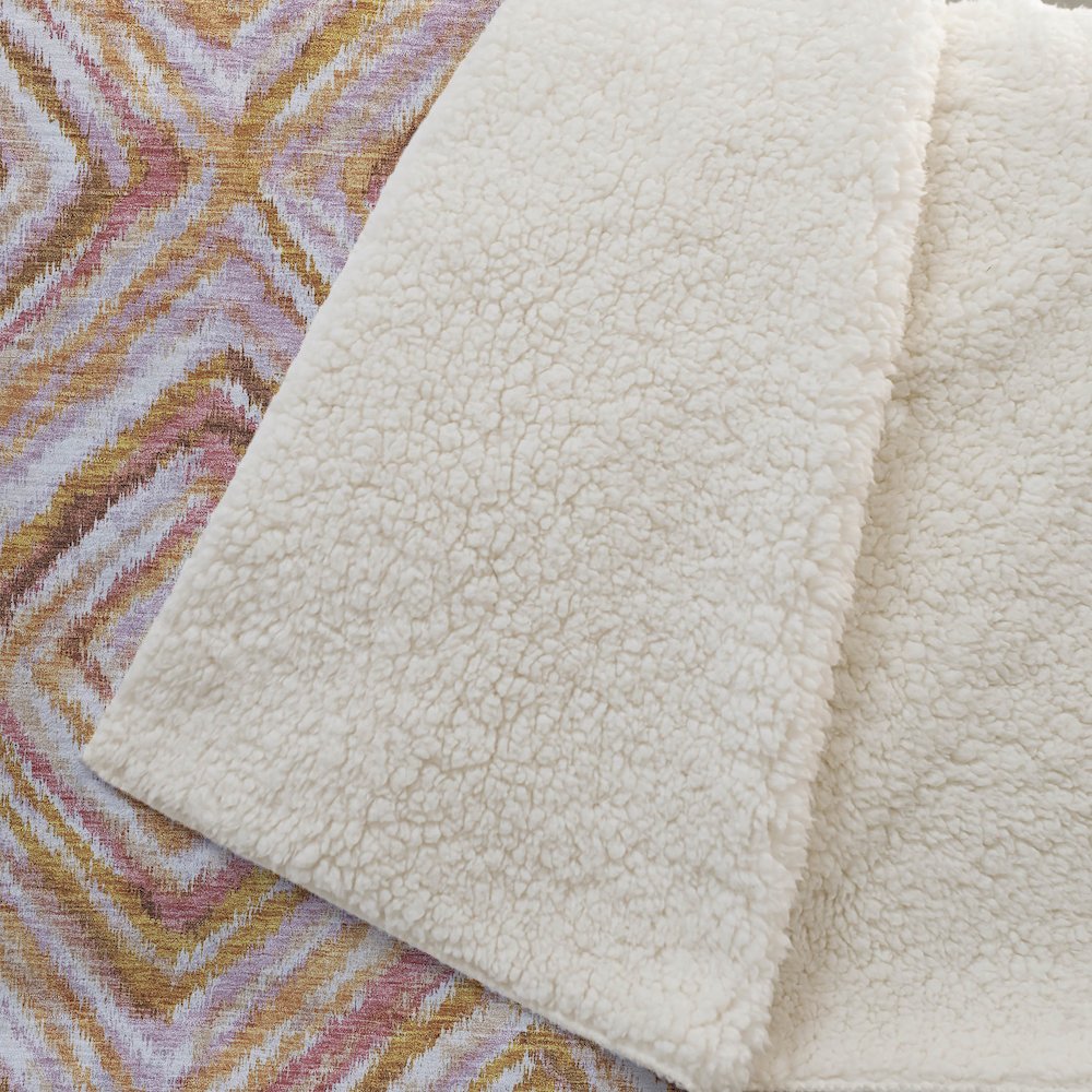 Premium Machine Washable ASB780 Orange 50" x 70" Sherpa Throw Blanket. Picture 2