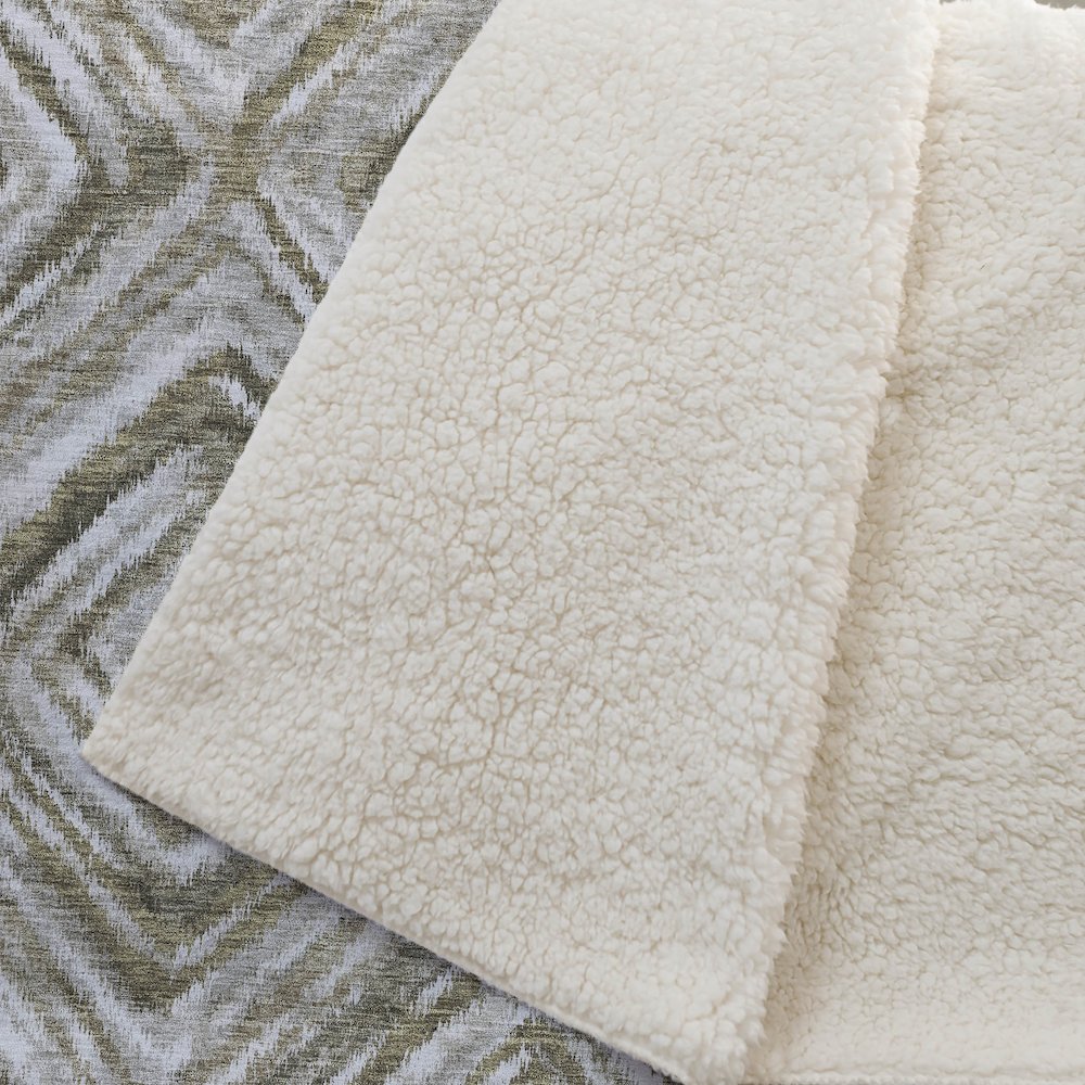 Premium Machine Washable ASB781 Brown 50" x 70" Sherpa Throw Blanket. Picture 2