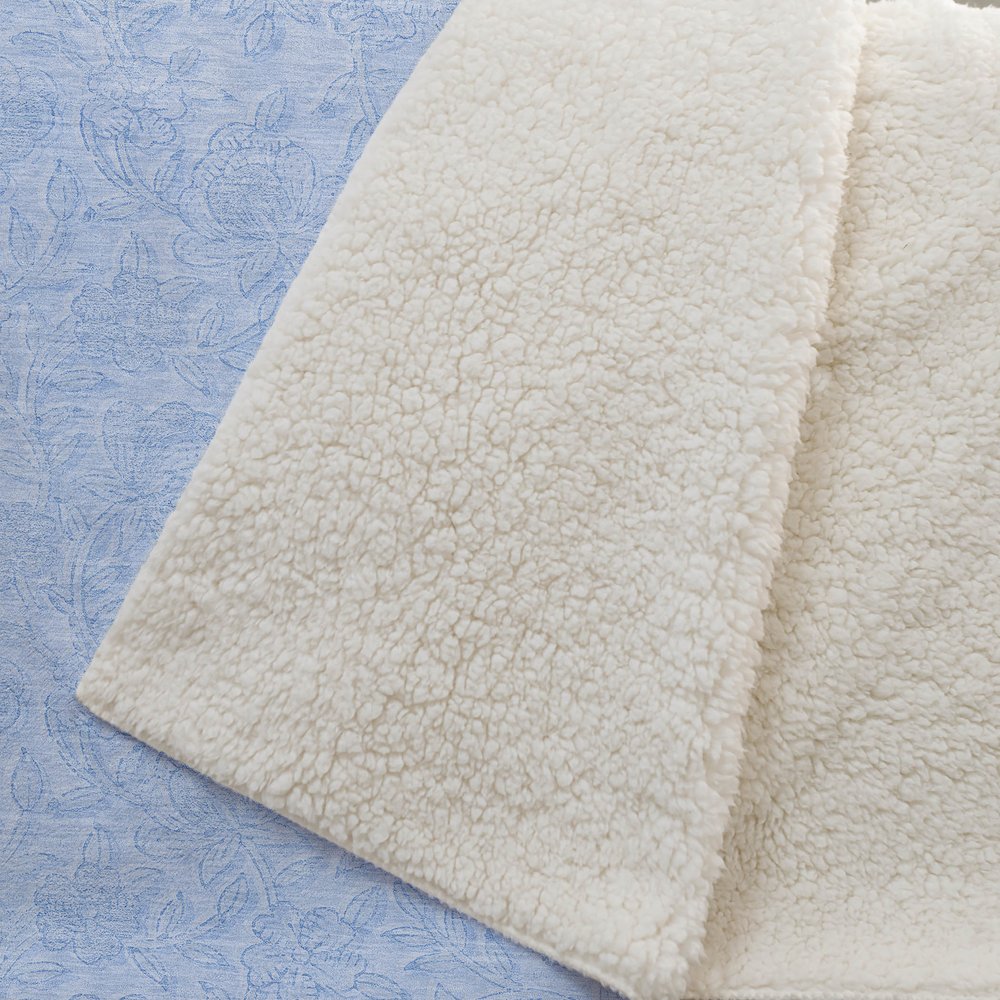 Premium Machine Washable ASB782 Sky 50" x 70" Sherpa Throw Blanket. Picture 2