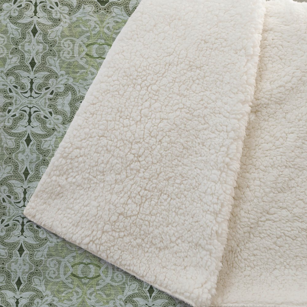 Premium Machine Washable ASB783 Aloe 50" x 70" Sherpa Throw Blanket. Picture 2