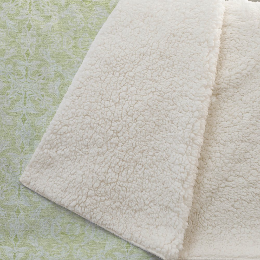 Premium Machine Washable ASB784 Aloe 50" x 70" Sherpa Throw Blanket. Picture 2