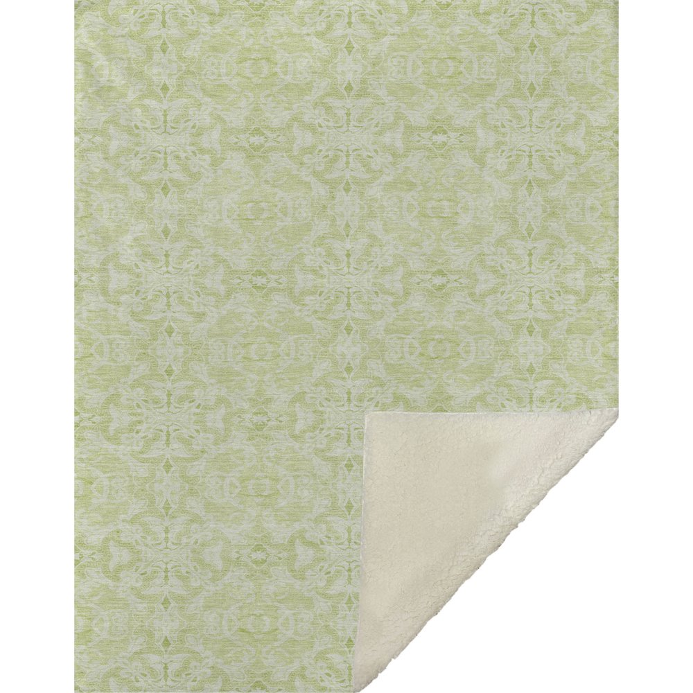 Premium Machine Washable ASB784 Aloe 50" x 70" Sherpa Throw Blanket. Picture 1