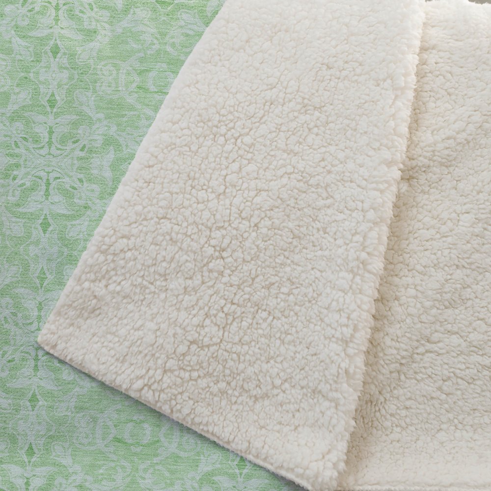 Premium Machine Washable ASB784 Lime 50" x 70" Sherpa Throw Blanket. Picture 2