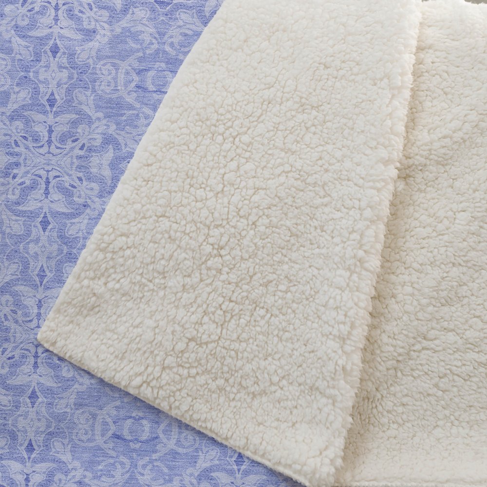 Premium Machine Washable ASB784 Sky 50" x 70" Sherpa Throw Blanket. Picture 2