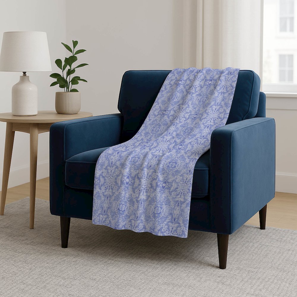 Premium Machine Washable ASB784 Sky 50" x 70" Sherpa Throw Blanket. Picture 5