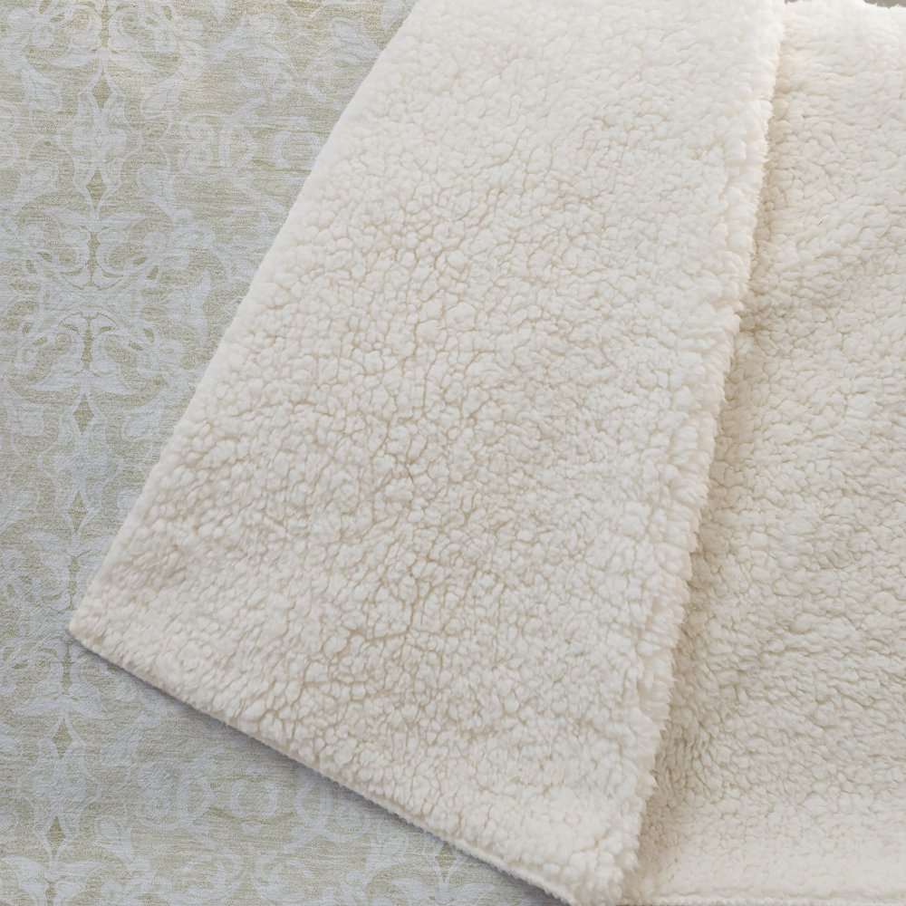 Premium Machine Washable ASB784 Tan 50" x 70" Sherpa Throw Blanket. Picture 2