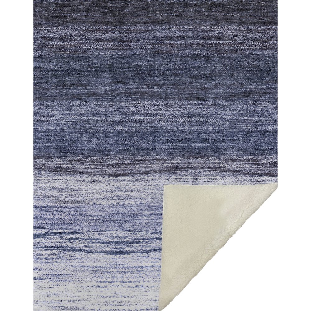 Premium Machine Washable ASB786 Blue 50" x 70" Sherpa Throw Blanket. Picture 1