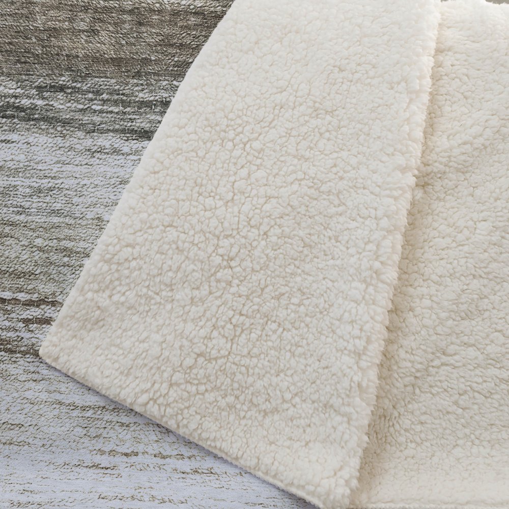 Premium Machine Washable ASB786 Brown 50" x 70" Sherpa Throw Blanket. Picture 2