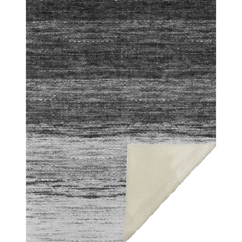 Premium Machine Washable ASB786 Gray 50" x 70" Sherpa Throw Blanket. Picture 1