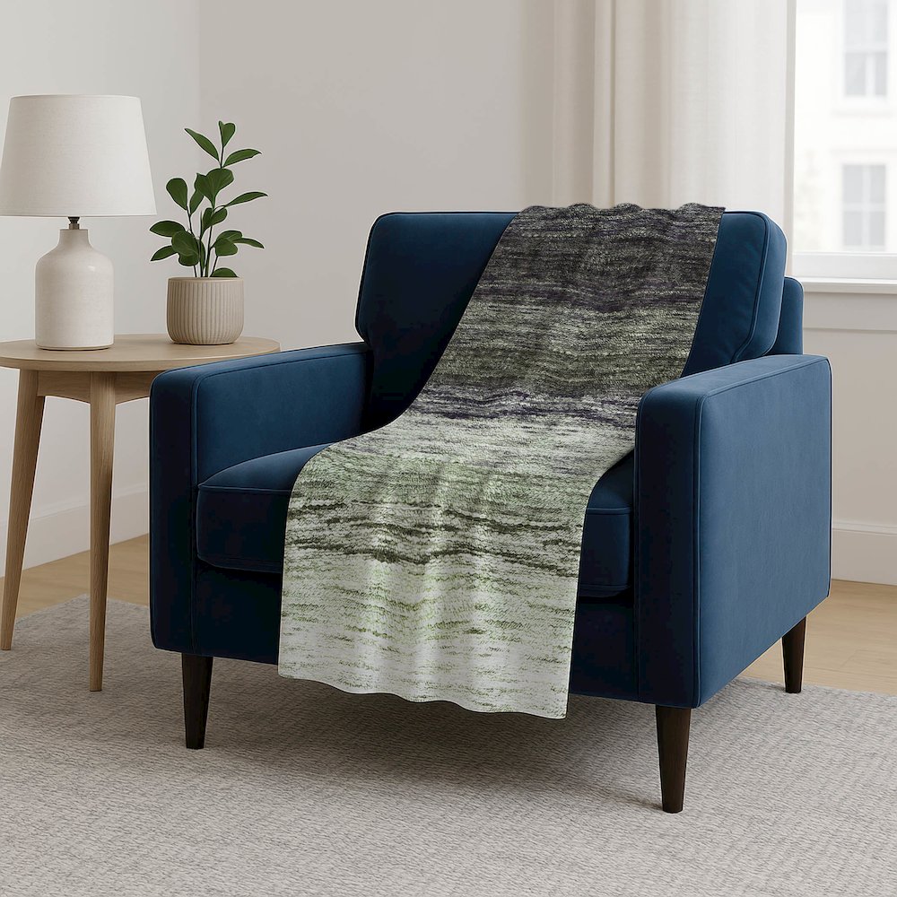 Premium Machine Washable ASB786 Green 50" x 70" Sherpa Throw Blanket. Picture 5