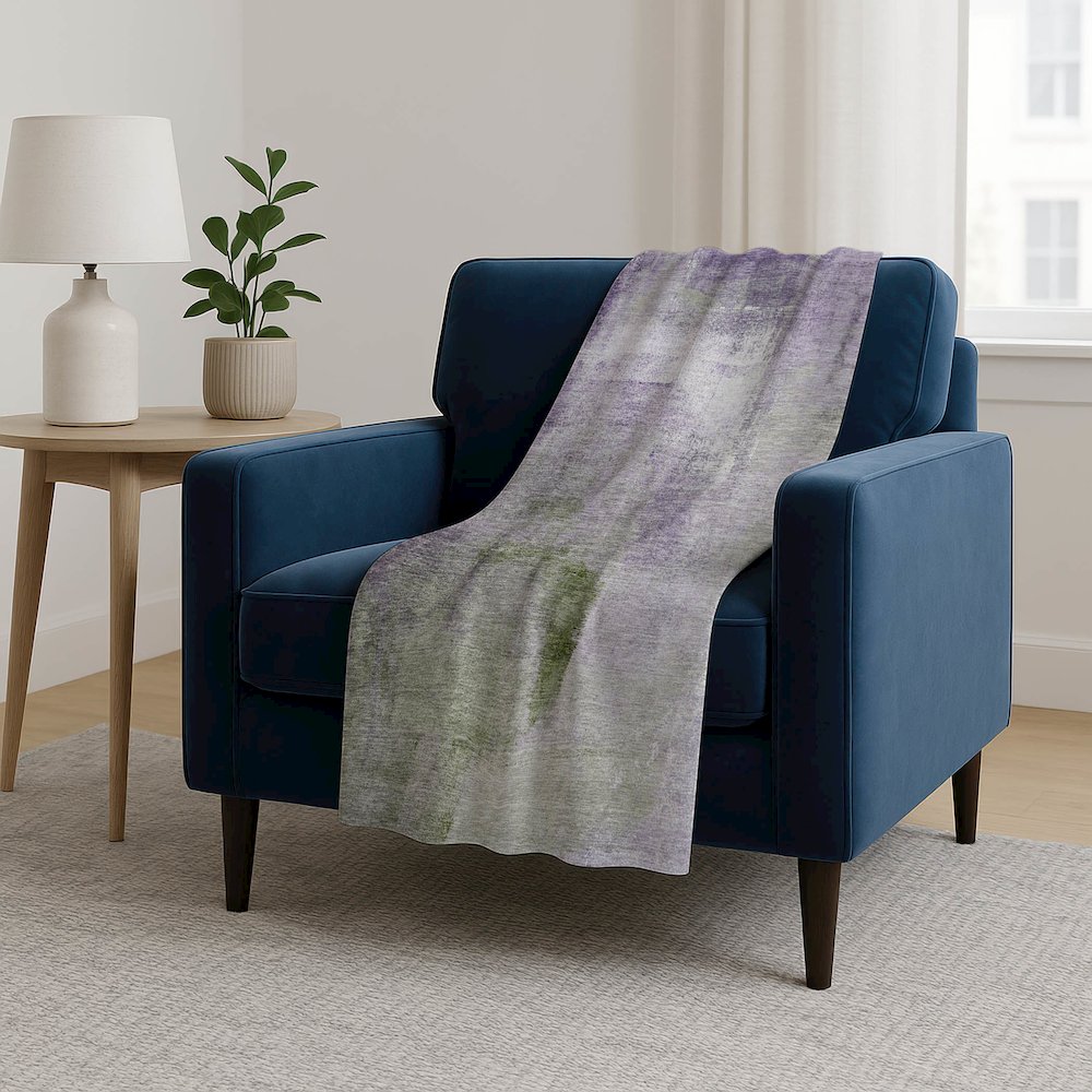 Premium Machine Washable ASB787 Purple 50" x 70" Sherpa Throw Blanket. Picture 5
