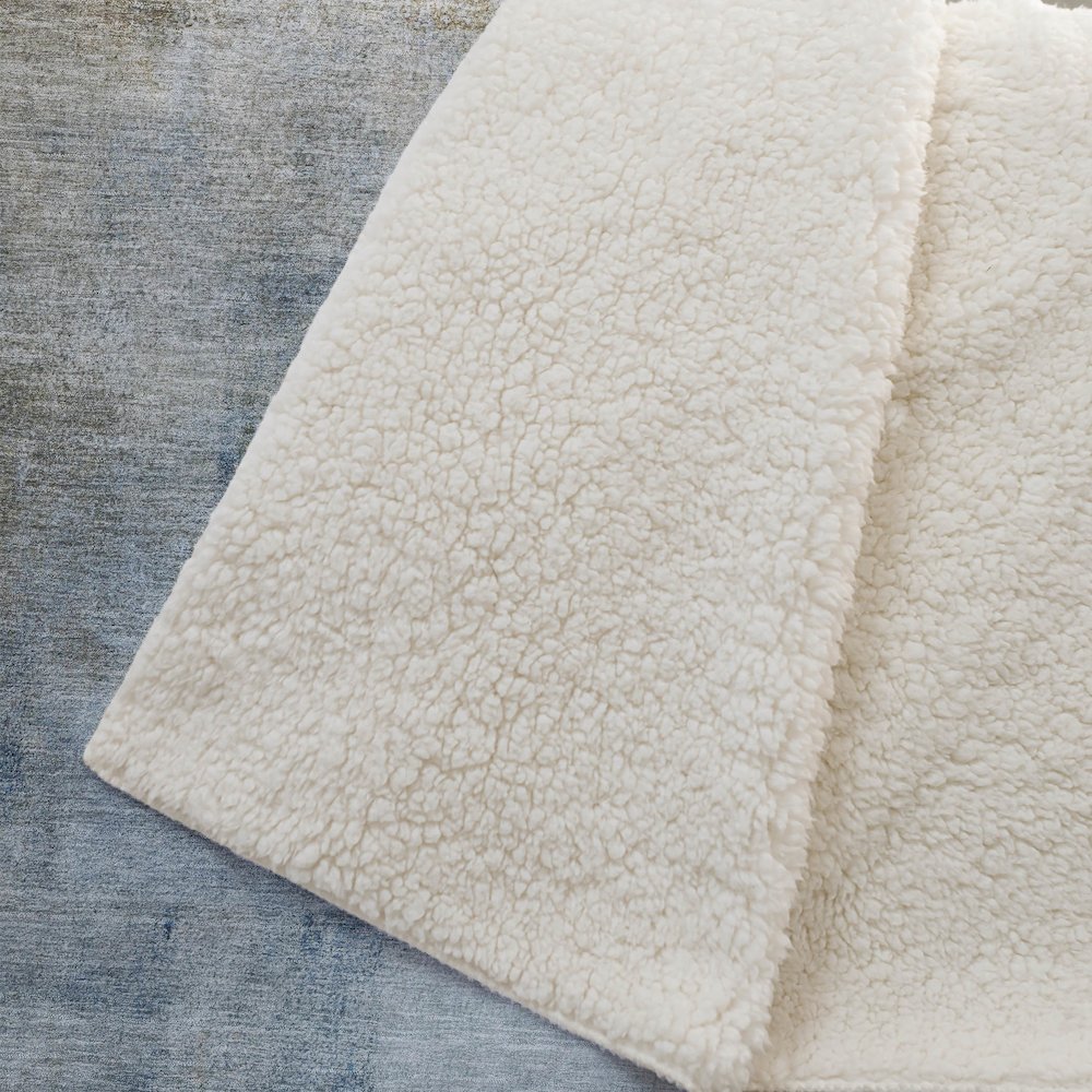 Premium Machine Washable ASB787 Taupe 50" x 70" Sherpa Throw Blanket. Picture 2