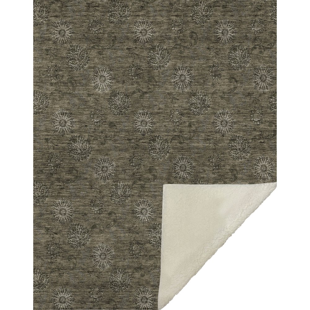 Premium Machine Washable ASB788 Brown 50" x 70" Sherpa Throw Blanket. Picture 1