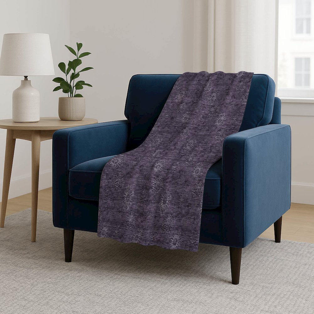 Premium Machine Washable ASB788 Eggplant 50" x 70" Sherpa Throw Blanket. Picture 5