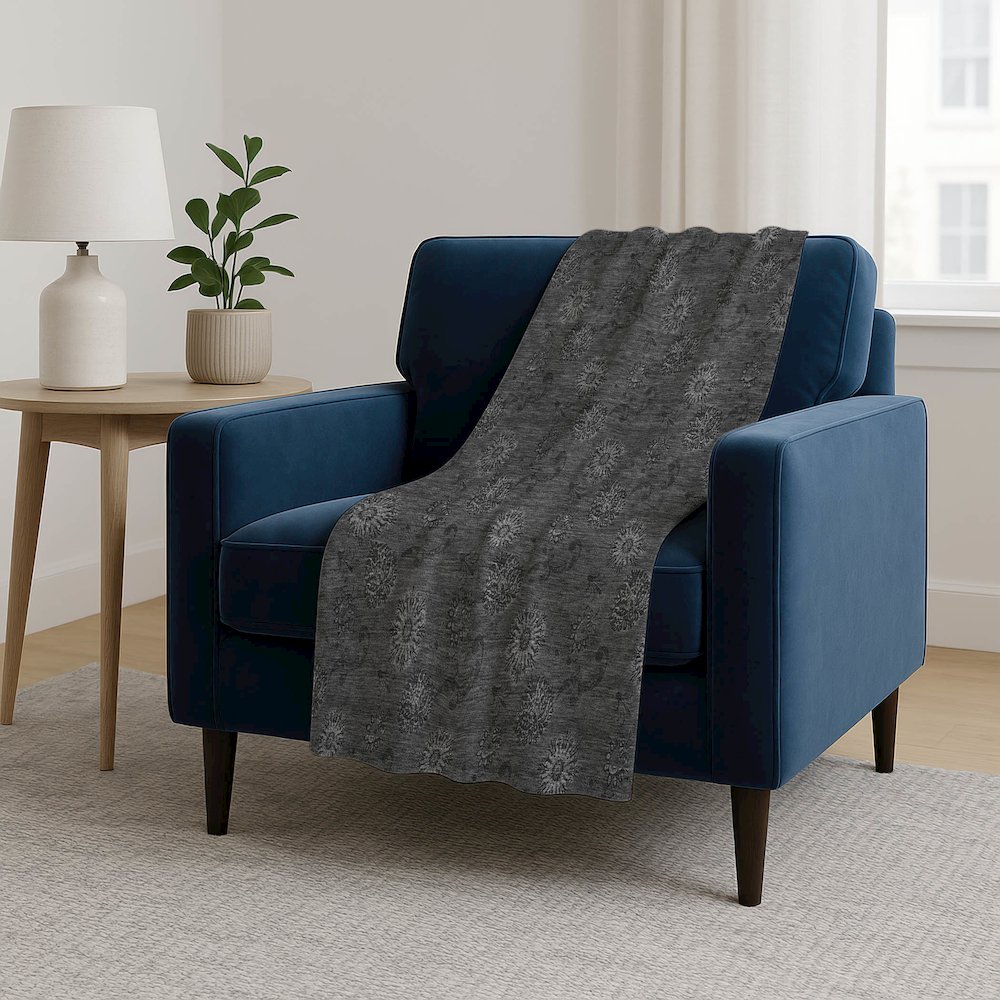 Premium Machine Washable ASB788 Gray 50" x 70" Sherpa Throw Blanket. Picture 5