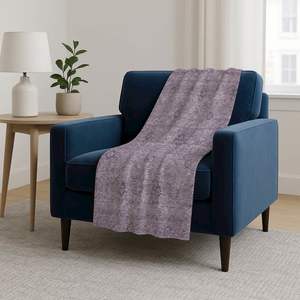 Premium Machine Washable ASB789 Plum 50" x 70" Sherpa Throw Blanket. Picture 5