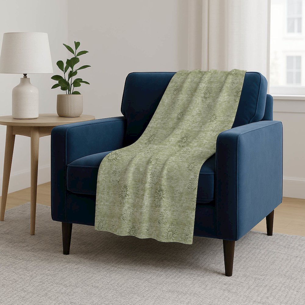 Premium Machine Washable ASB789 Sage 50" x 70" Sherpa Throw Blanket. Picture 5