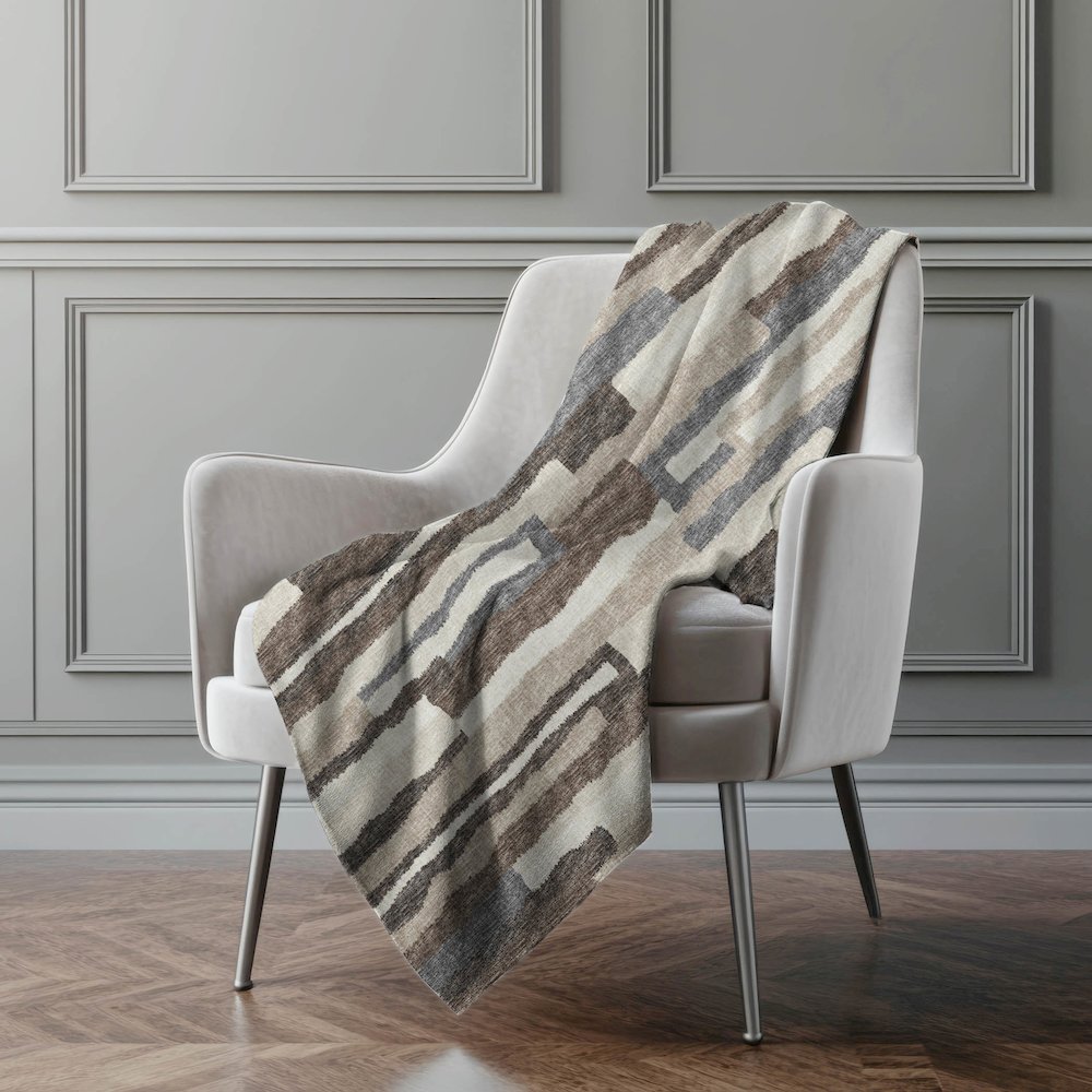 Premium Machine Washable ASB78 Earth 50" x 70" Sherpa Throw Blanket. Picture 5