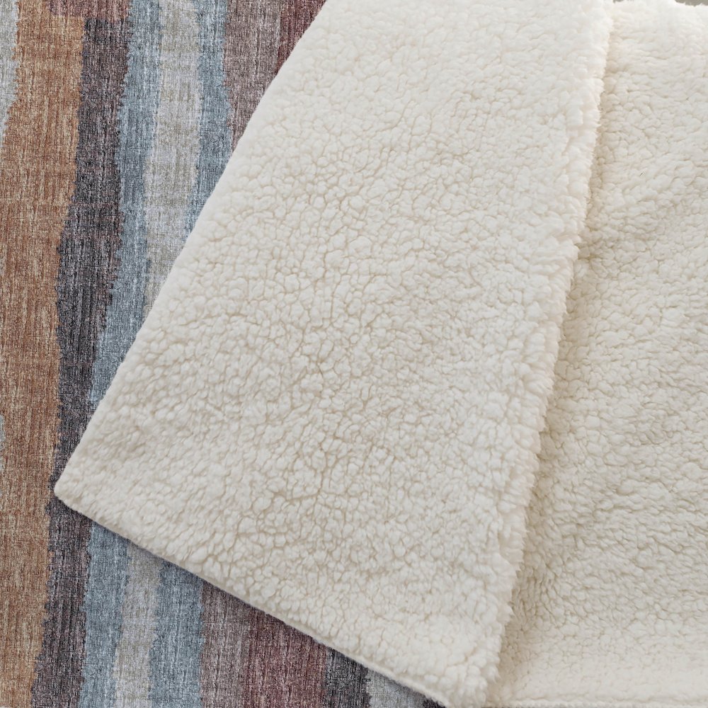 Premium Machine Washable ASB78 Paprika 50" x 70" Sherpa Throw Blanket. Picture 2