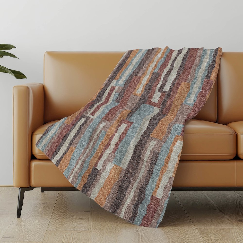 Premium Machine Washable ASB78 Paprika 50" x 70" Sherpa Throw Blanket. Picture 4