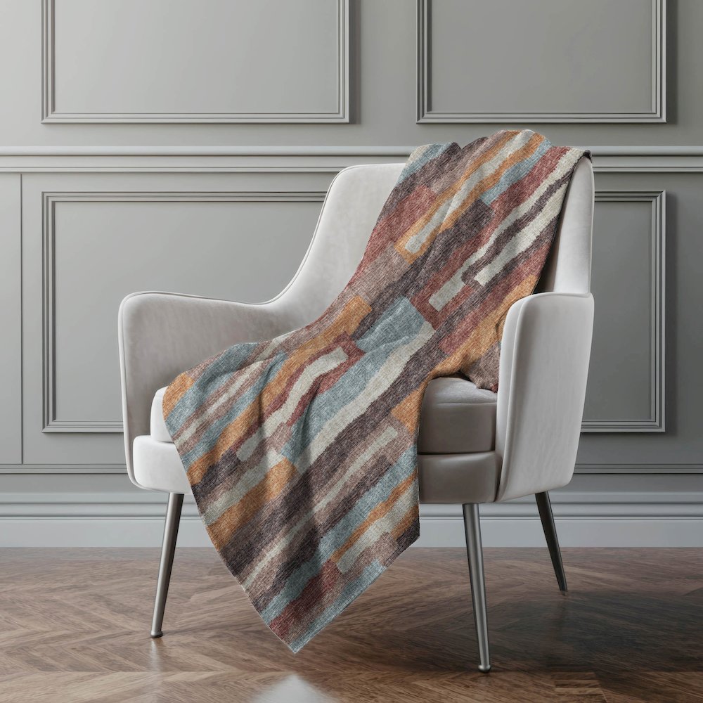 Premium Machine Washable ASB78 Paprika 50" x 70" Sherpa Throw Blanket. Picture 5
