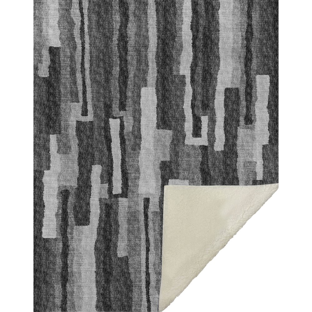 Premium Machine Washable ASB78 Shadow 50" x 70" Sherpa Throw Blanket. Picture 1