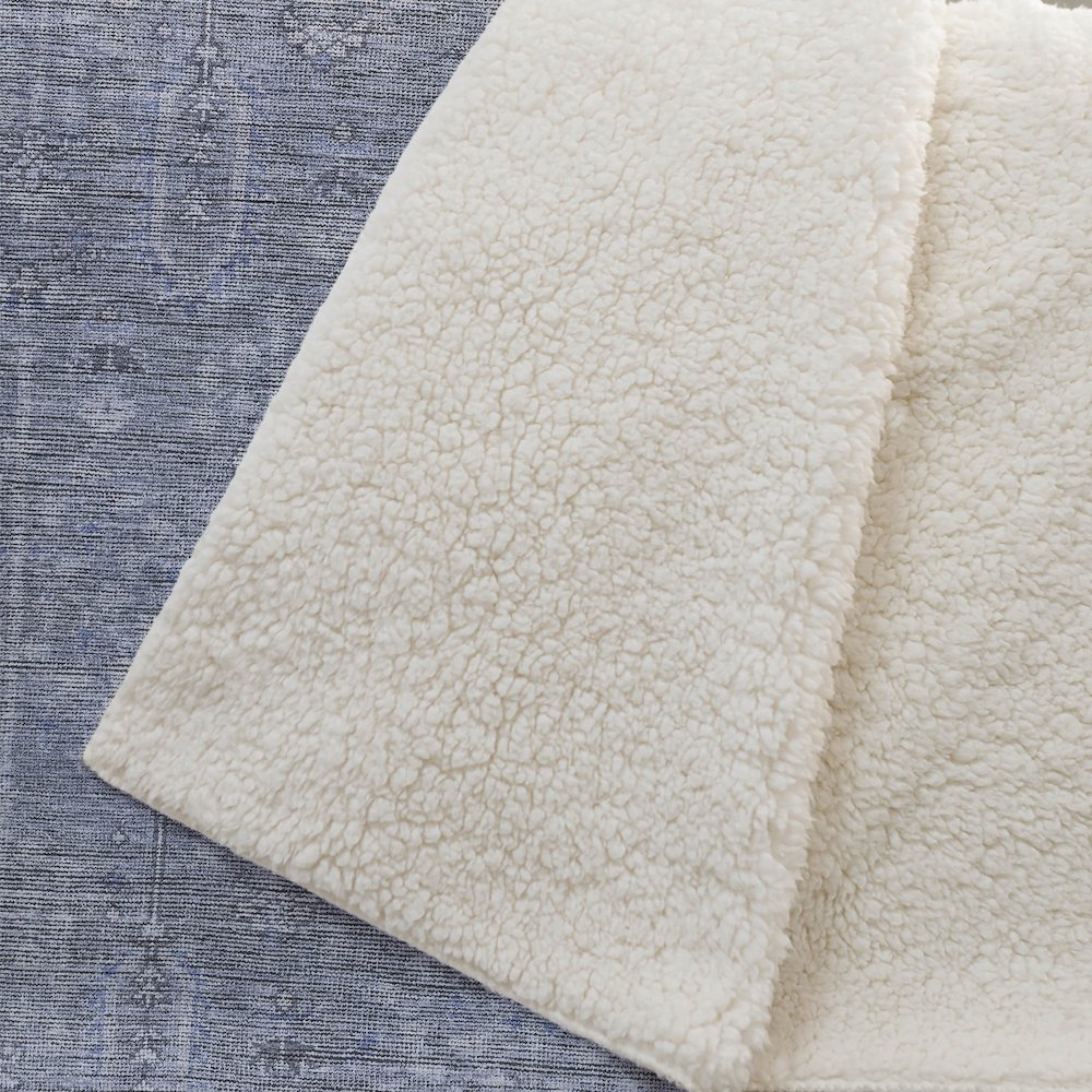 Premium Machine Washable ASB790 Blue 50" x 70" Sherpa Throw Blanket. Picture 2