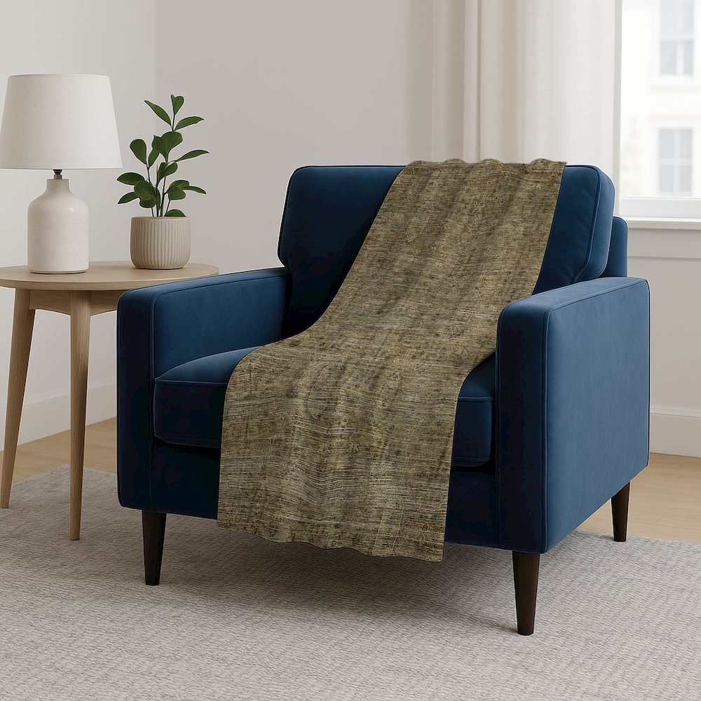 Premium Machine Washable ASB790 Brown 50" x 70" Sherpa Throw Blanket. Picture 5