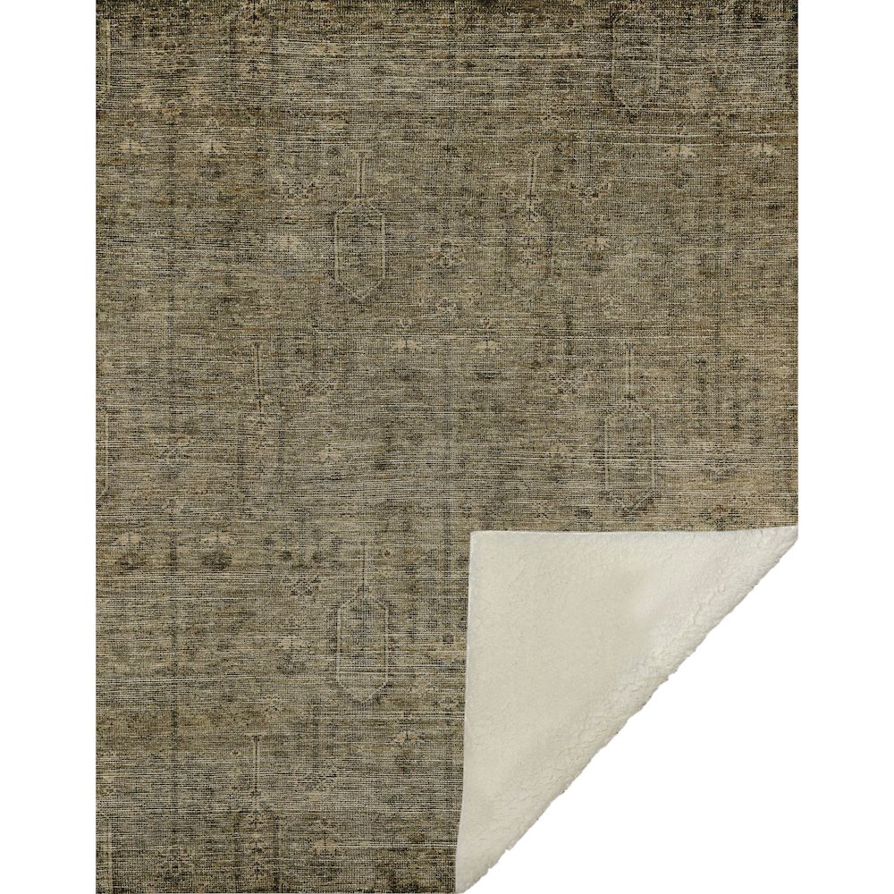 Premium Machine Washable ASB790 Brown 50" x 70" Sherpa Throw Blanket. Picture 1