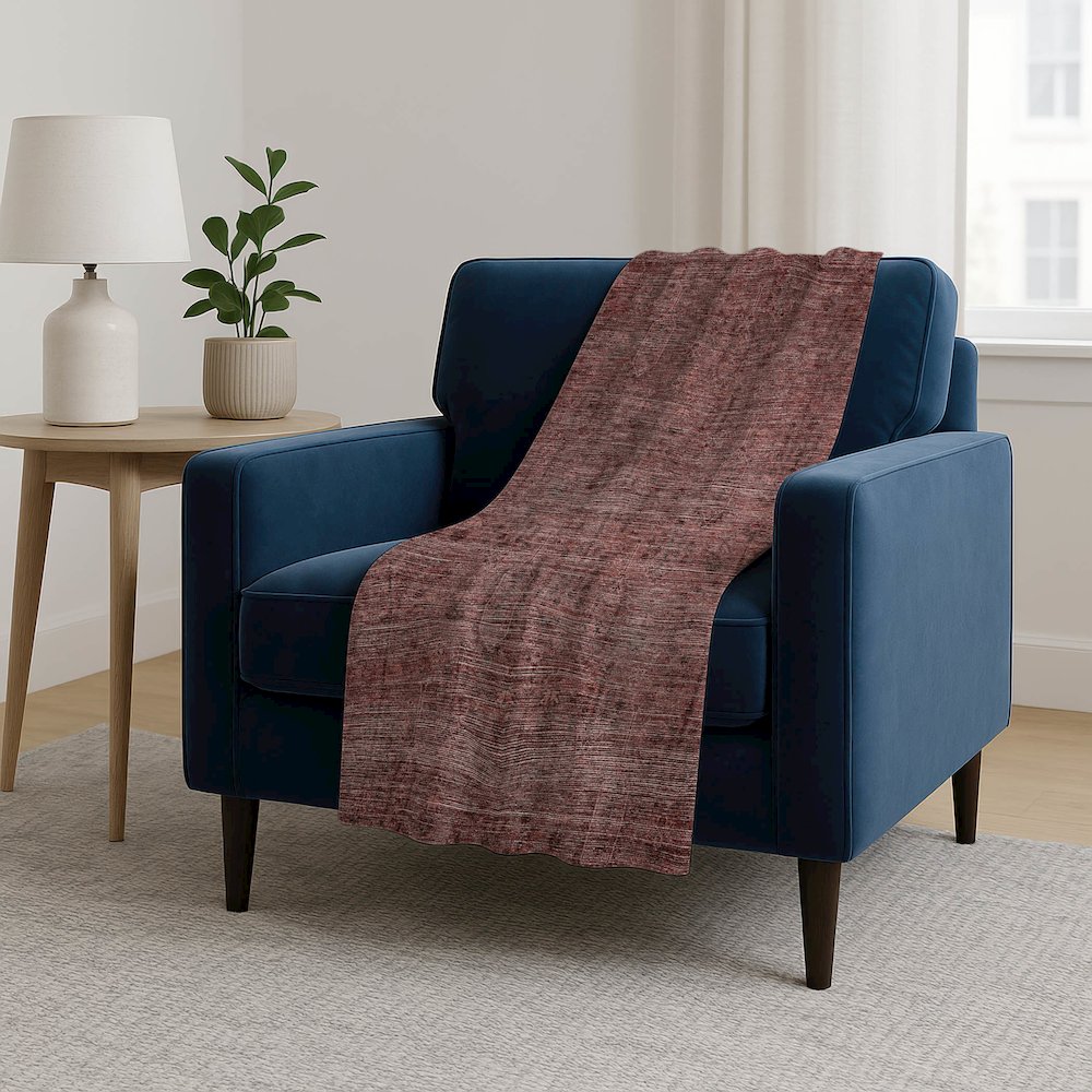 Premium Machine Washable ASB790 Paprika 50" x 70" Sherpa Throw Blanket. Picture 5