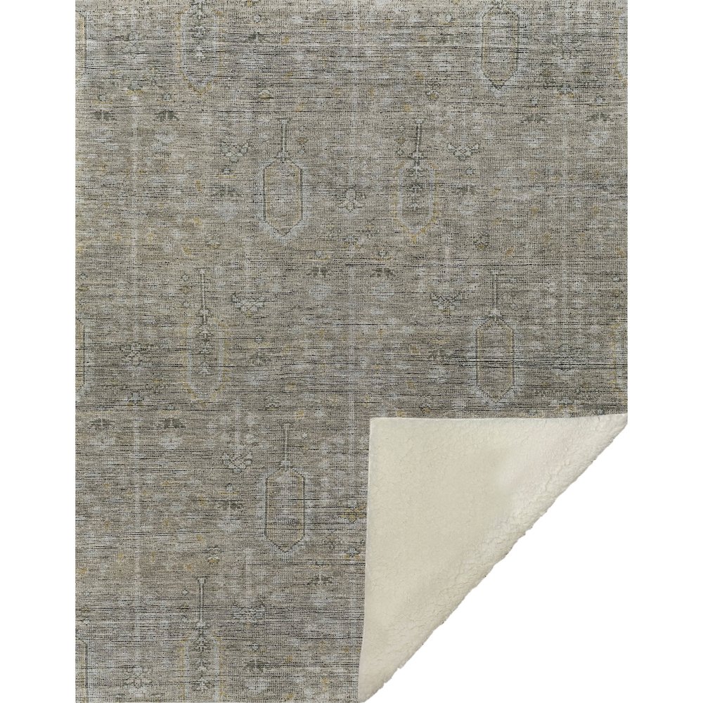 Premium Machine Washable ASB790 Taupe 50" x 70" Sherpa Throw Blanket. Picture 1