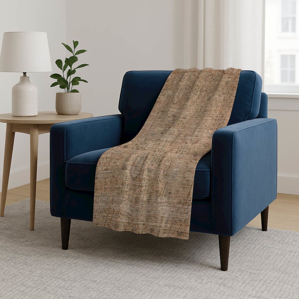 Premium Machine Washable ASB790 Terracotta 50" x 70" Sherpa Throw Blanket. Picture 5