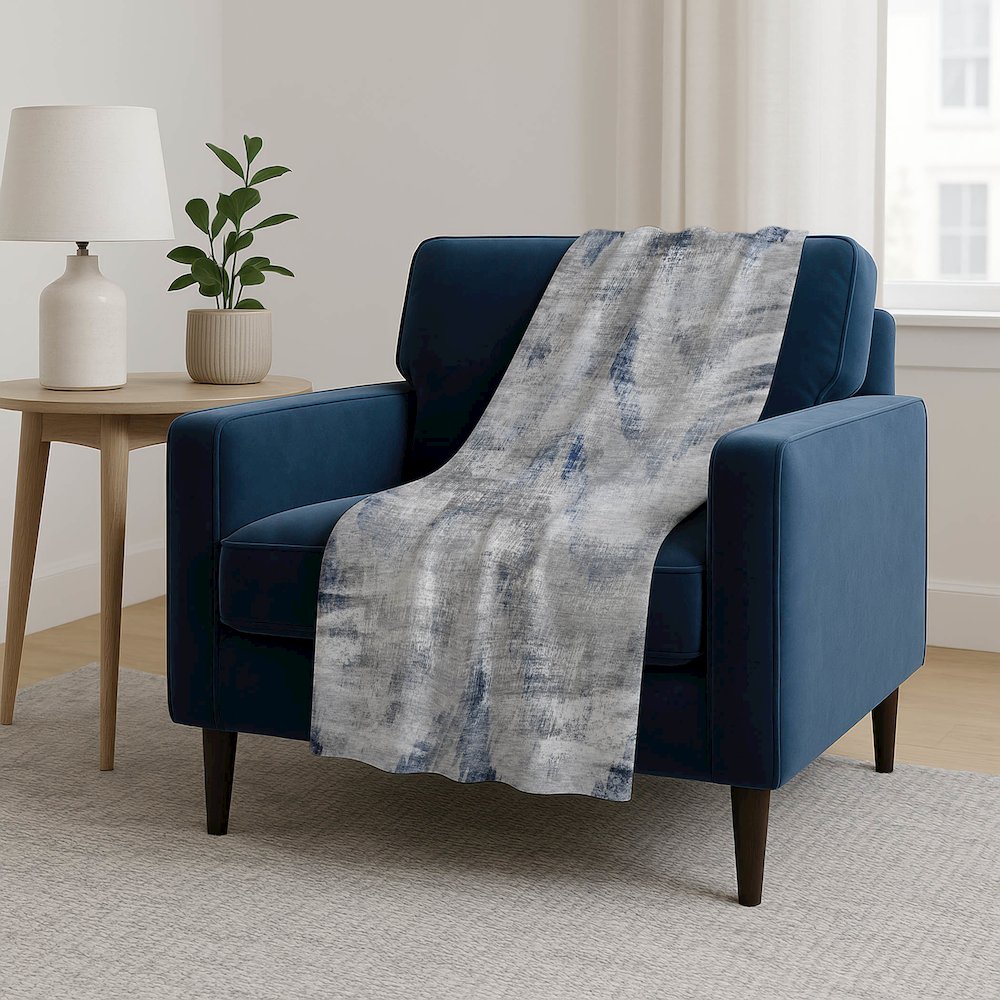 Premium Machine Washable ASB791 Gray 50" x 70" Sherpa Throw Blanket. Picture 5
