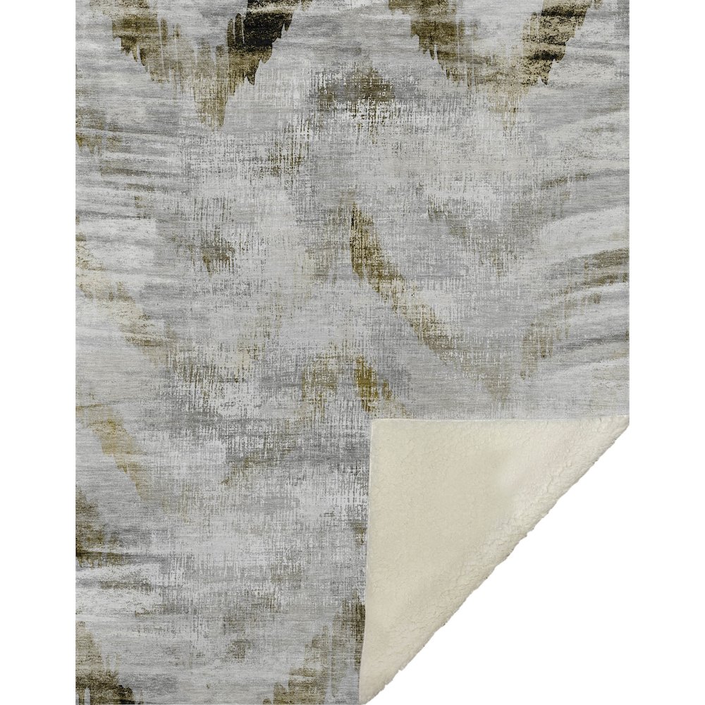 Premium Machine Washable ASB791 Taupe 50" x 70" Sherpa Throw Blanket. Picture 1
