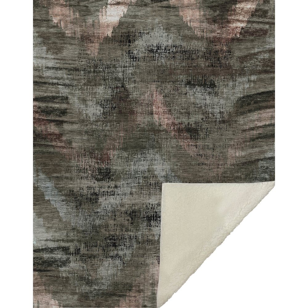 Premium Machine Washable ASB792 Brown 50" x 70" Sherpa Throw Blanket. Picture 1