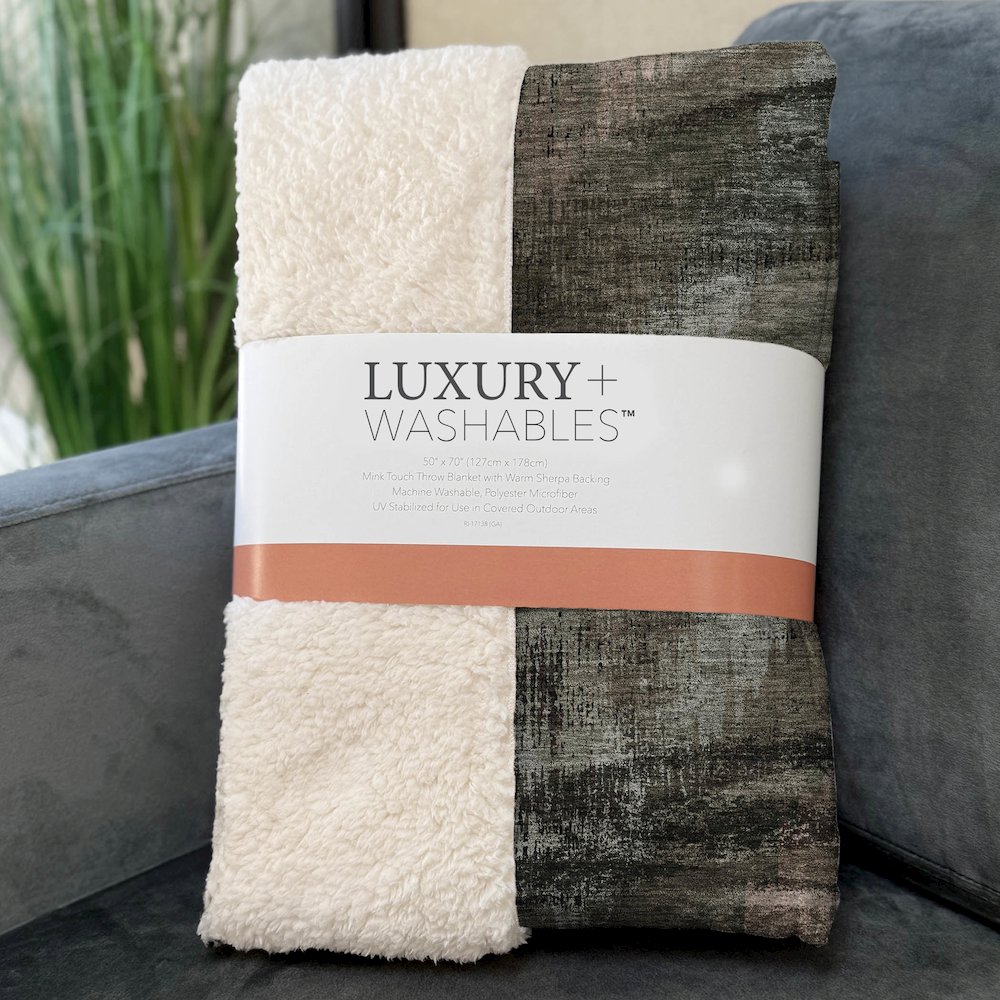 Premium Machine Washable ASB792 Brown 50" x 70" Sherpa Throw Blanket. Picture 3