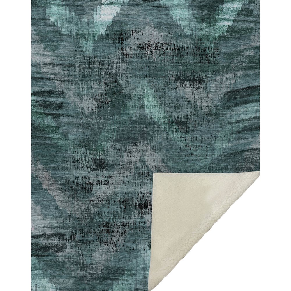 Premium Machine Washable ASB792 Fern 50" x 70" Sherpa Throw Blanket. Picture 1