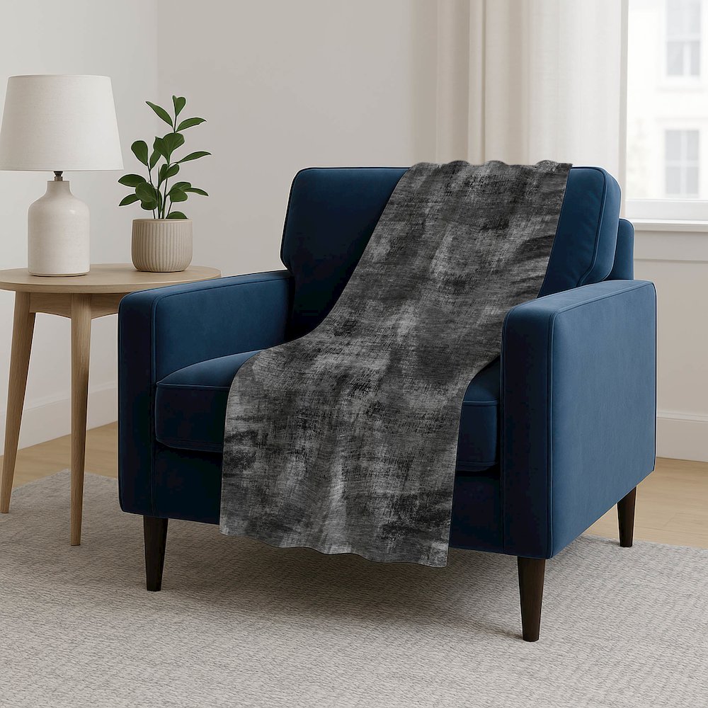 Premium Machine Washable ASB792 Gray 50" x 70" Sherpa Throw Blanket. Picture 5