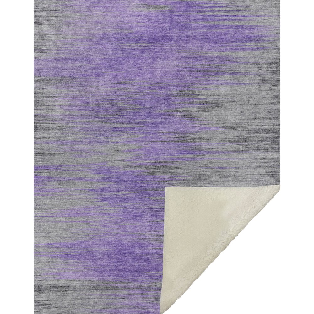 Premium Machine Washable ASB793 Purple 50" x 70" Sherpa Throw Blanket. Picture 1